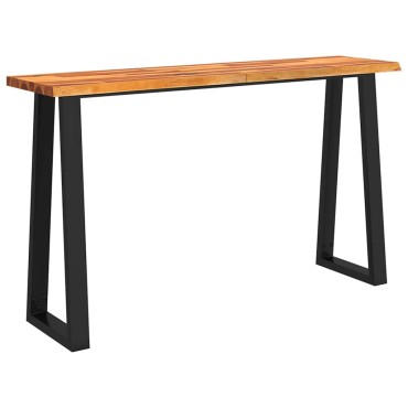 vidaXL Τραπέζι Κονσόλα με Live Edge 140x40x80cm Μασίφ Ξύλο Ακακίας 1 τεμ.