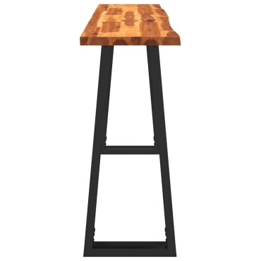 vidaXL Τραπέζι Κονσόλα με Live Edge 140x40x80cm Μασίφ Ξύλο Ακακίας 1 τεμ.