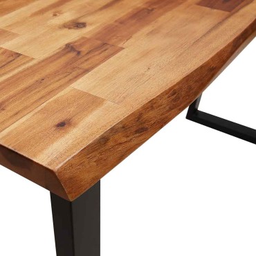 vidaXL Τραπέζι Κονσόλα με Live Edge 140x40x80cm Μασίφ Ξύλο Ακακίας 1 τεμ.
