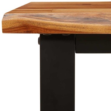 vidaXL Τραπέζι Κονσόλα με Live Edge 140x40x80cm Μασίφ Ξύλο Ακακίας 1 τεμ.