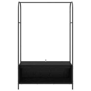 vidaXL Ράφι Ρούχων Μαύρο 100 x 44 x 160 εκ Επεξεργασμένο Ξύλο
