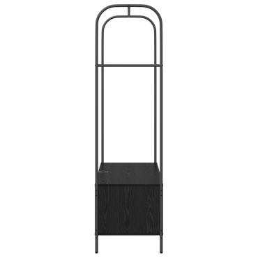 vidaXL Ράφι Ρούχων Μαύρο 100 x 44 x 160 εκ Επεξεργασμένο Ξύλο