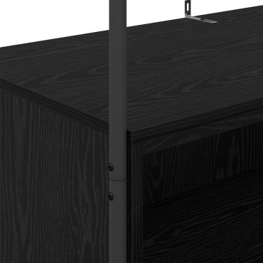 vidaXL Ράφι Ρούχων Μαύρο 100 x 44 x 160 εκ Επεξεργασμένο Ξύλο