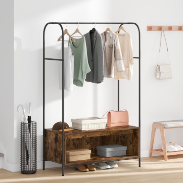 vidaXL Ράφι Ρούχων Καφέ δρυς 100 x 44 x 160 εκ Επεξεργασμένο Ξύλο
