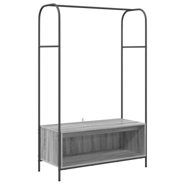 vidaXL Ράφι Ρούχων Γκρι 100 x 44 x 160 εκ Επεξεργασμένο Ξύλο