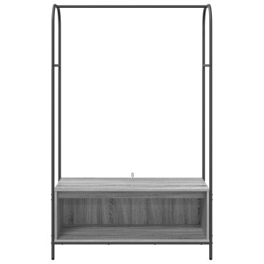 vidaXL Ράφι Ρούχων Γκρι 100 x 44 x 160 εκ Επεξεργασμένο Ξύλο