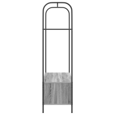vidaXL Ράφι Ρούχων Γκρι 100 x 44 x 160 εκ Επεξεργασμένο Ξύλο