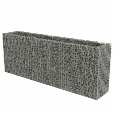 vidaXL Συρματοκιβώτιο-Γλάστρα Υπερυψωμένη 270x50x100 εκ. Γαλβ. Χάλυβας