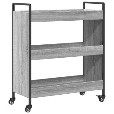 vidaXL Τρόλεϊ Κουζίνας Sonoma Γκρι 70x30x82cm από Επεξεργασμένο Ξύλο 1 τεμ.