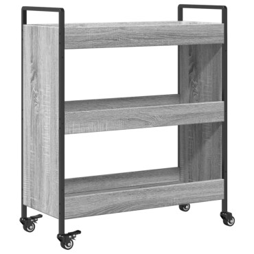 vidaXL Τρόλεϊ Κουζίνας Sonoma Γκρι 70x30x82cm από Επεξεργασμένο Ξύλο 1 τεμ.