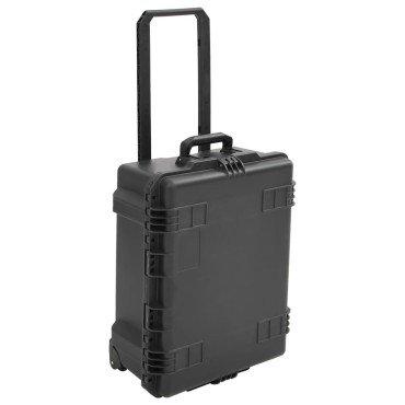 vidaXL Θήκη Πτήσης Φορητή Μαύρη 62,5x50x28,5 εκ. από Πολυπροπυλένιο
