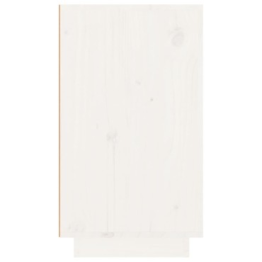 vidaXL Κάβα Κρασιών Λευκή 23x34x61cm από Μασίφ Ξύλο Πεύκου 1 τεμ.