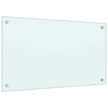 vidaXL Πλάτες Κουζίνας 2 τεμ. Λευκές 70 x 40 εκ. από Ψημένο Γυαλί