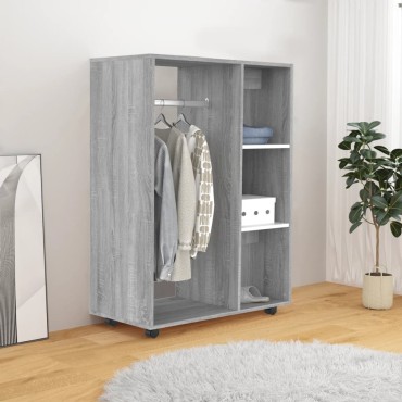 vidaXL Ντουλάπα Γκρι Sonoma 80x40x110cm από Επεξεργασμένο Ξύλο 1 τεμ.