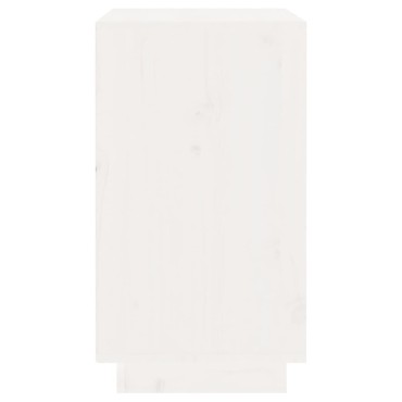 vidaXL Κάβα Κρασιών Λευκή 55,5x34x61cm από Μασίφ Ξύλο Πεύκου 1 τεμ.