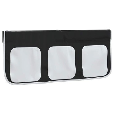 vidaXL Κουρτίνες για Κρεβάτι Κουκέτα Λευκό / Μαύρο από Πολυεστέρα