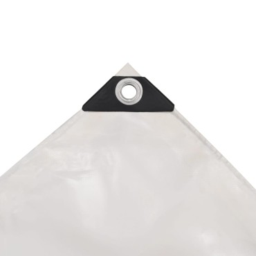 vidaXL Μουσαμάς Λευκός 1,5 x 6 μ. 650 γρ./μ.²