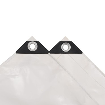 vidaXL Μουσαμάς Λευκός 1,5 x 6 μ. 650 γρ./μ.²