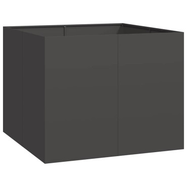vidaXL Ζαρντινιέρα Μαύρη 100x100x80 εκ. από Χάλυβα