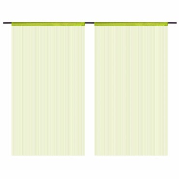 vidaXL Κουρτίνες με Κρόσσια 2 τεμ. Πράσινες 140x250cm