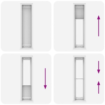 vidaXL Πλισέ περσίδα Λευκό 40x200 cm Πλάτος υφάσματος 39,4 cm