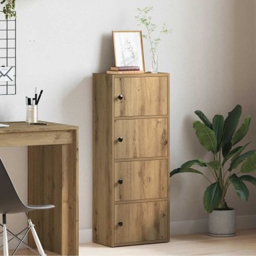 vidaXL Βιβλιοθήκη Αρτισιανή Δρυς 40x24x102cm Επεξ. Ξύλο 1 τεμ.
