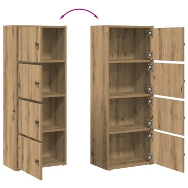 vidaXL Βιβλιοθήκη Αρτισιανή Δρυς 40x24x102cm Επεξ. Ξύλο 1 τεμ.