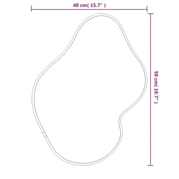 vidaXL Καθρέφτης Τοίχου Ασημί 50 x 40 εκ.