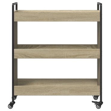 vidaXL Τρόλεϊ Κουζίνας Sonoma Δρυς 70x30x82cm από Επεξεργασμένο Ξύλο 1 τεμ.