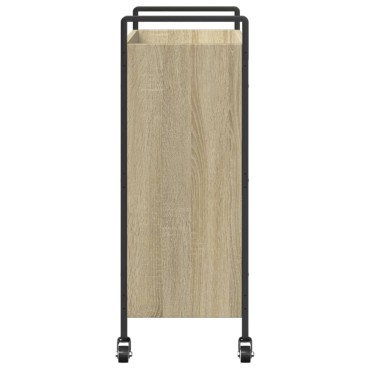 vidaXL Τρόλεϊ Κουζίνας Sonoma Δρυς 70x30x82cm από Επεξεργασμένο Ξύλο 1 τεμ.