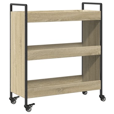 vidaXL Τρόλεϊ Κουζίνας Sonoma Δρυς 70x30x82cm από Επεξεργασμένο Ξύλο 1 τεμ.