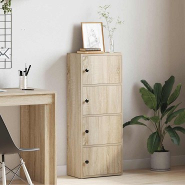 vidaXL Βιβλιοθήκη Sonoma Δρυς 40x24x102cm από Επεξεργασμένο Ξύλο 1 τεμ.