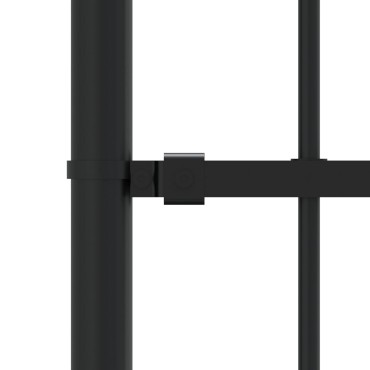 vidaXL Φράχτης Κήπου Woerden με Κορυφή Δόρυ Μαύρο 240x150cm Ατσάλινο