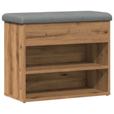 Πάγκος παπουτσιών vidaXL Artisan Oak 62x32x50cm Κατασκευασμένο ξύλο