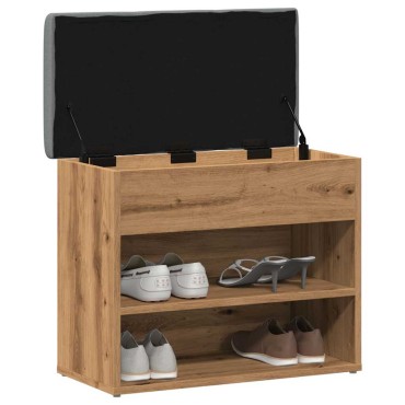 Πάγκος παπουτσιών vidaXL Artisan Oak 62x32x50cm Κατασκευασμένο ξύλο