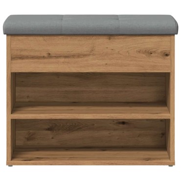 Πάγκος παπουτσιών vidaXL Artisan Oak 62x32x50cm Κατασκευασμένο ξύλο