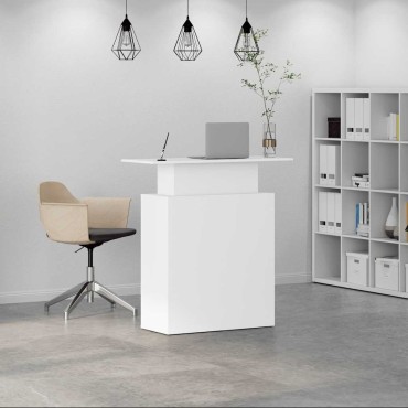 vidaXL Γραφείο Υποδοχής Λευκό 100x40x104cm από Τεχνητό Ξύλο 1 τεμ.