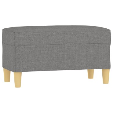 vidaXL Πάγκος Σκούρο Γκρι 70x35x41cm Υφασμάτινος 1 τεμ.