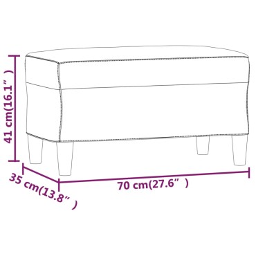 vidaXL Πάγκος Σκούρο Γκρι 70x35x41cm Υφασμάτινος 1 τεμ.