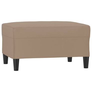 vidaXL Υποπόδιο Καπουτσίνο 70x55x41cm από Συνθετικό Δέρμα 1 τεμ.