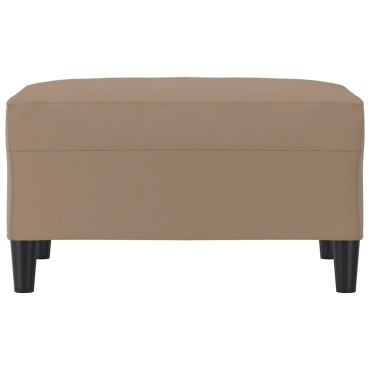 vidaXL Υποπόδιο Καπουτσίνο 70x55x41cm από Συνθετικό Δέρμα 1 τεμ.