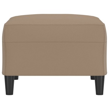 vidaXL Υποπόδιο Καπουτσίνο 70x55x41cm από Συνθετικό Δέρμα 1 τεμ.
