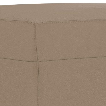 vidaXL Υποπόδιο Καπουτσίνο 70x55x41cm από Συνθετικό Δέρμα 1 τεμ.