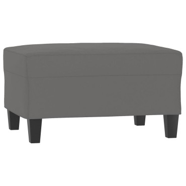 vidaXL Υποπόδιο Σκούρο Γκρι 70x55x41cm από Ύφασμα Μικροϊνών 1 τεμ.