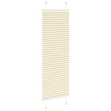 vidaXL Πλισέ περσίδα Κρέμα 50x100 cm Πλάτος υφάσματος 49,4 cm