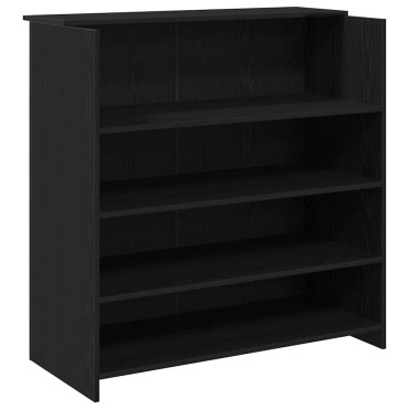vidaXL Γραφείο υποδοχής Μαύρο Δρυς 100x50x103,5cm Επεξεργασμένο Ξύλο 1 τεμ.