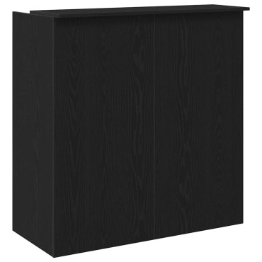 vidaXL Γραφείο υποδοχής Μαύρο Δρυς 100x50x103,5cm Επεξεργασμένο Ξύλο 1 τεμ.