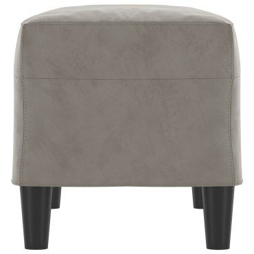 vidaXL Πάγκος Ανοιχτό Γκρι 70x35x41cm Βελούδινος 1 τεμ.