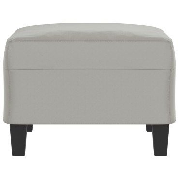 vidaXL Υποπόδιο Ανοιχτό Γκρι 70x55x41cm από Ύφασμα Μικροϊνών 1 τεμ.