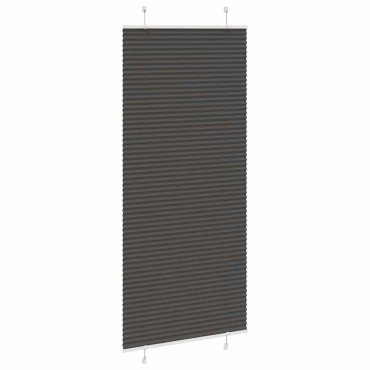 vidaXL Πλισέ περσίδα Μαύρο 90x200 cm Πλάτος υφάσματος 89,4 cm